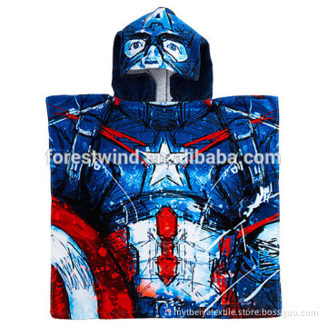 New design cotton 100% towel poncho fabric printing
